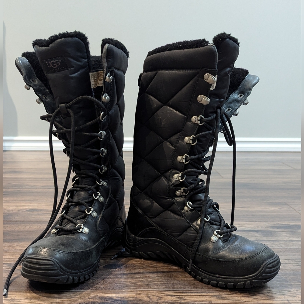 UGG Women's Black Quilted Winter Boots
